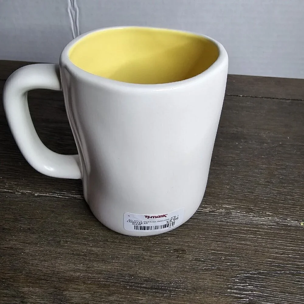 NWT Rae Dunn Artisan Chick Magnet Coffee Mug Easter Yellow Interior Farmhouse